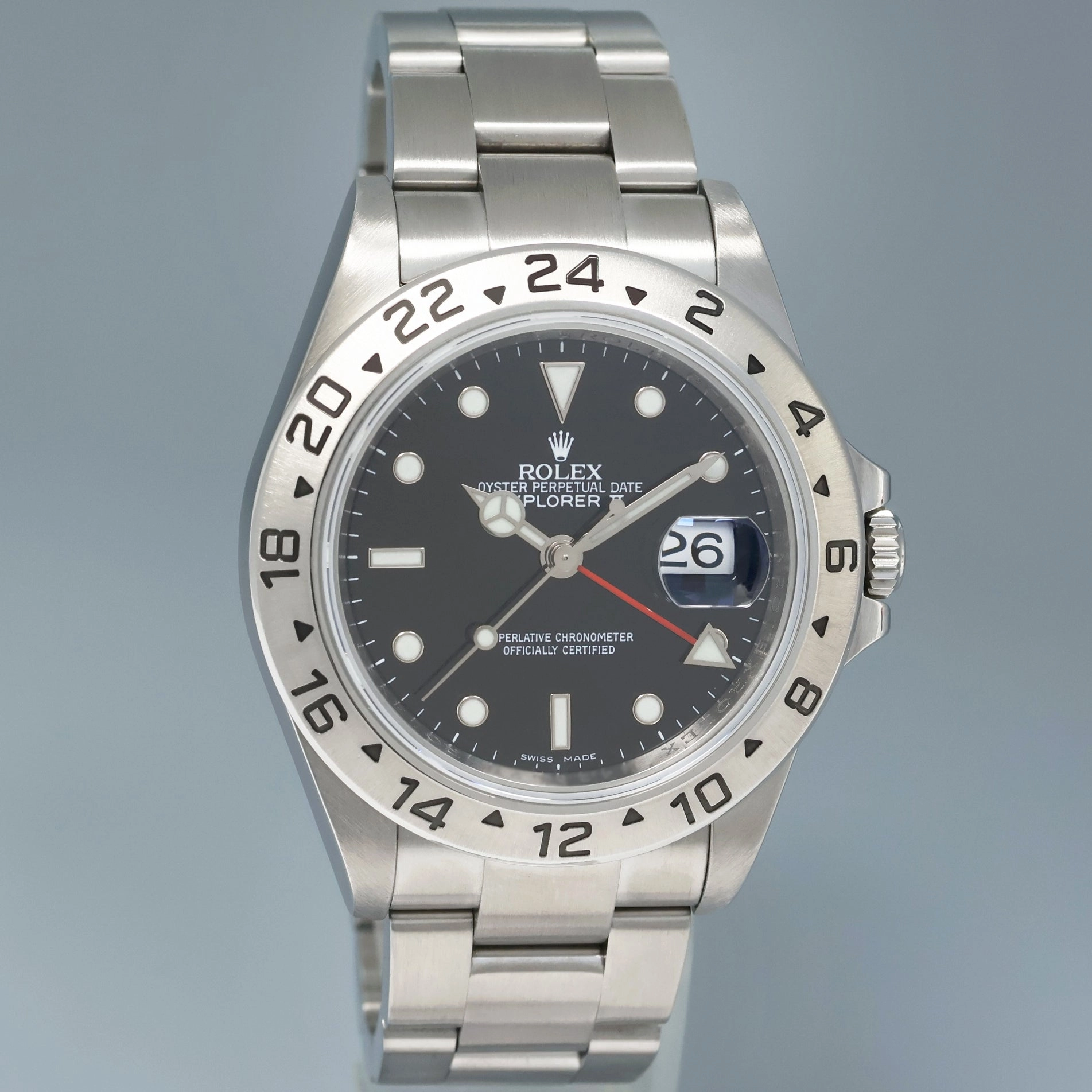 2007 MINT Rolex Explorer II 16570 Stainless Steel Black Date 3186 40mm Watch Box