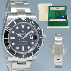 2020 NEW PAPERS Rolex Submariner Date 116610 LN Steel Black Ceramic Bezel 40mm Watch