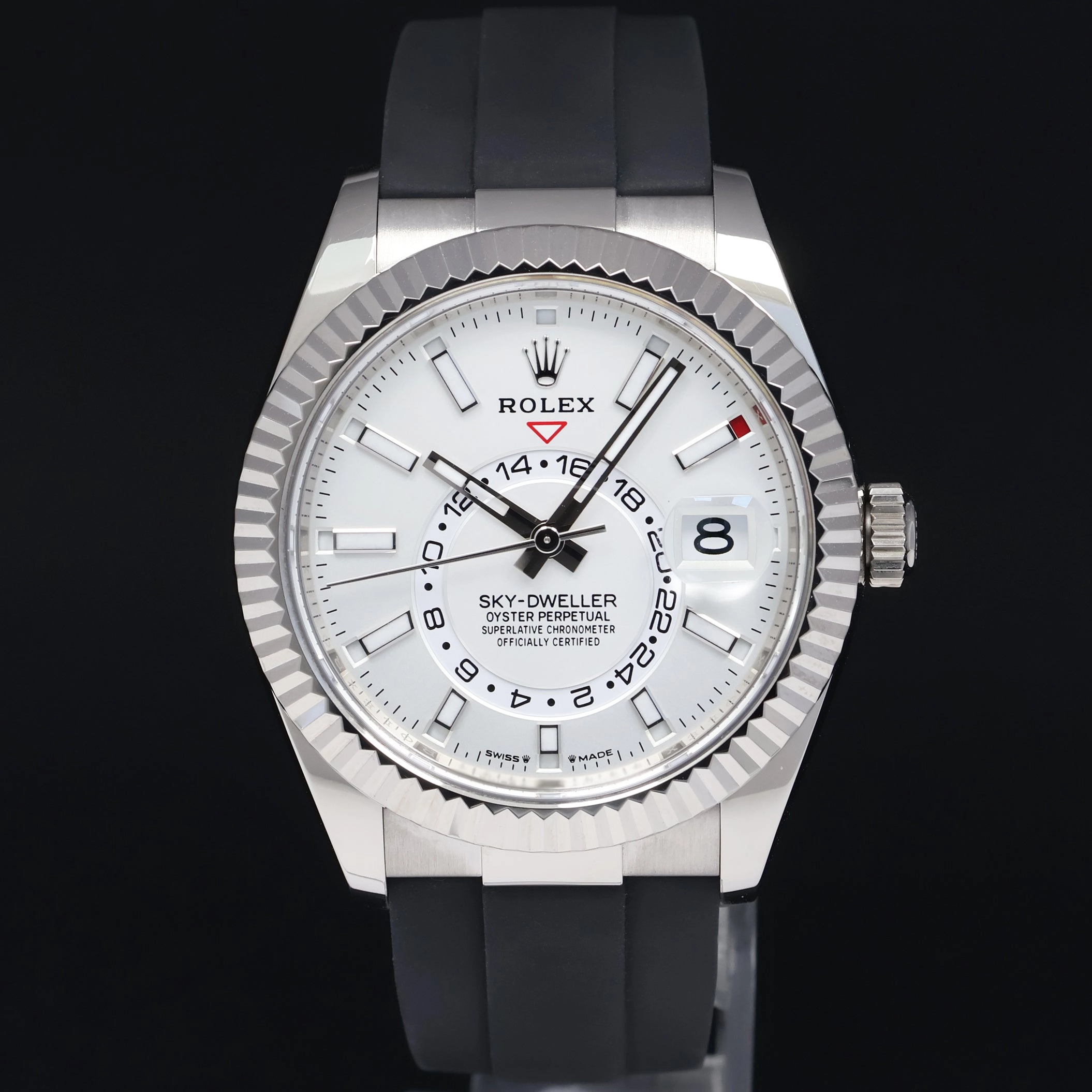 2024 NEW PAPERS Rolex White Sky-Dweller White Gold Oysterflex 336239 Watch Box