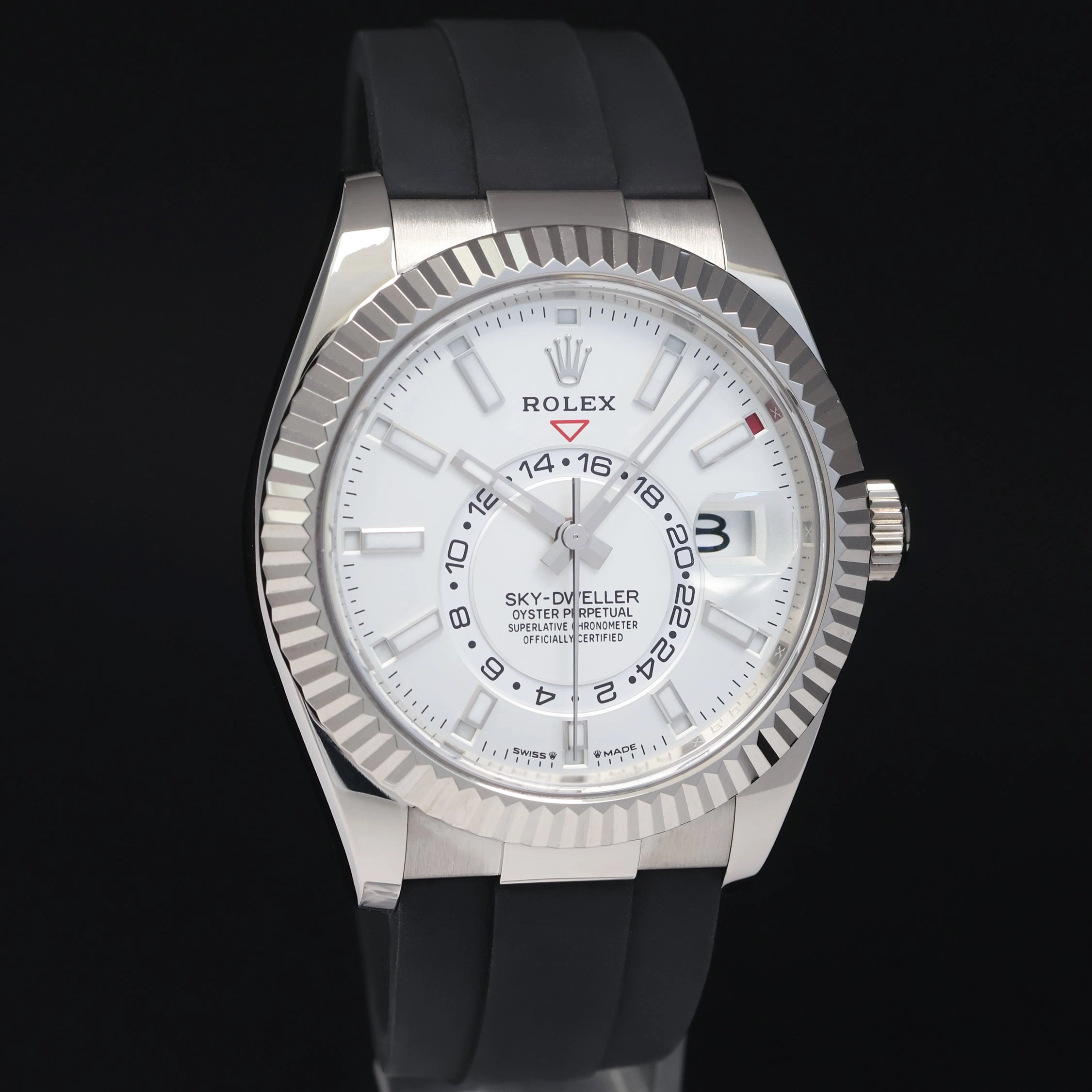 2024 NEW PAPERS Rolex White Sky-Dweller White Gold Oysterflex 336239 Watch Box