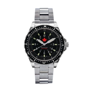 46mm Red Maple Jumbo Diver's Quartz (JSAR) with Stainless Steel Bracelet