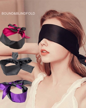 Adjustable 62" Satin Silk Eye Mask Kit