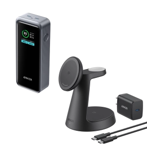 Anker MagGo Wireless Charging Station (3-in-1, Dock Stand) and Anker Prime 12,000mAh Power Bank (130W)