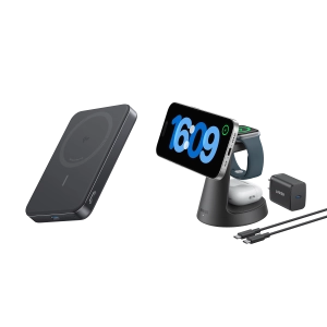 Anker MagGo Wireless Charging Station (3-in-1, Dock Stand) and  Power Bank (10K, Slim)