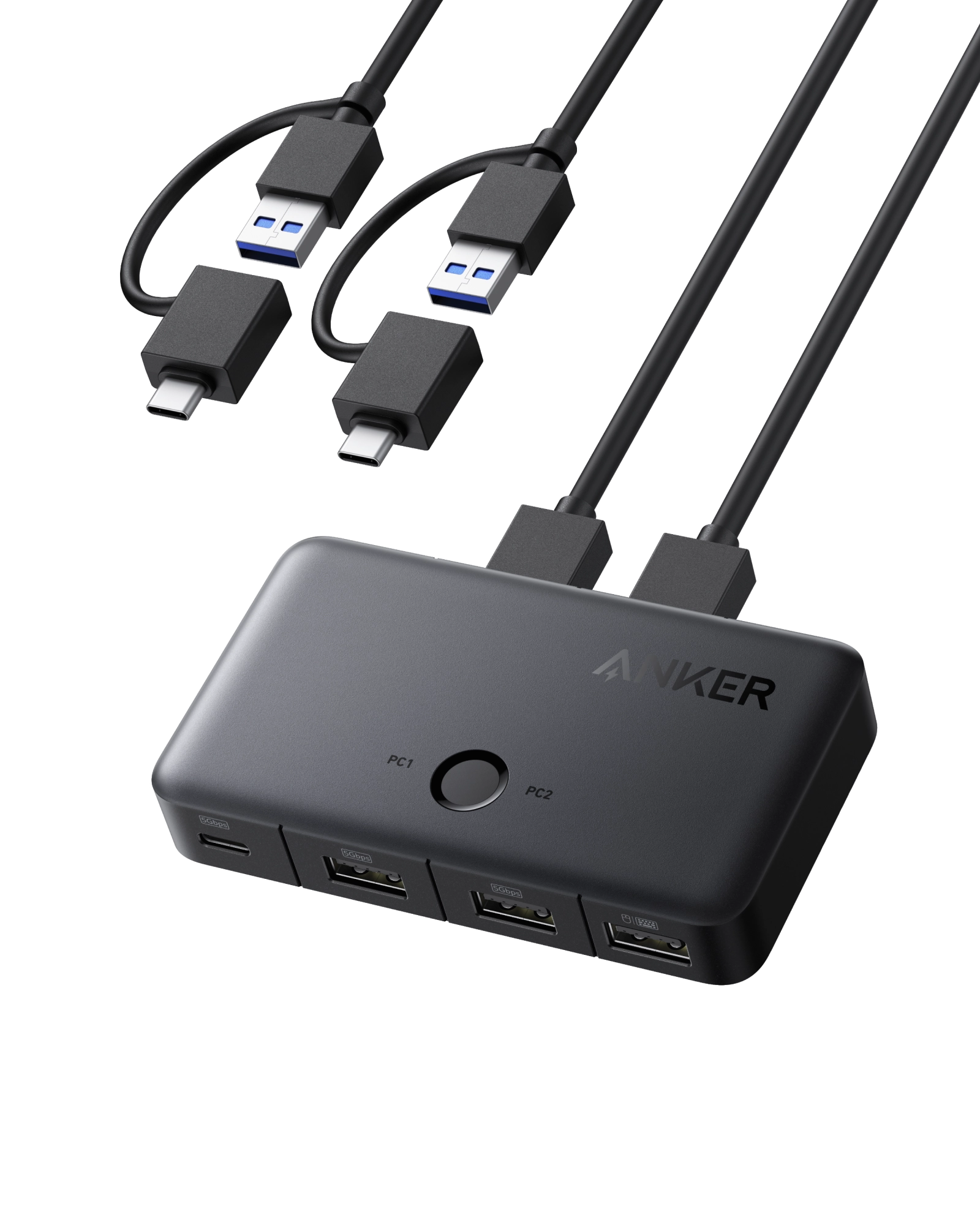 Anker USB 3.0 Switch (5Gbps, For Desktop and Laptop)