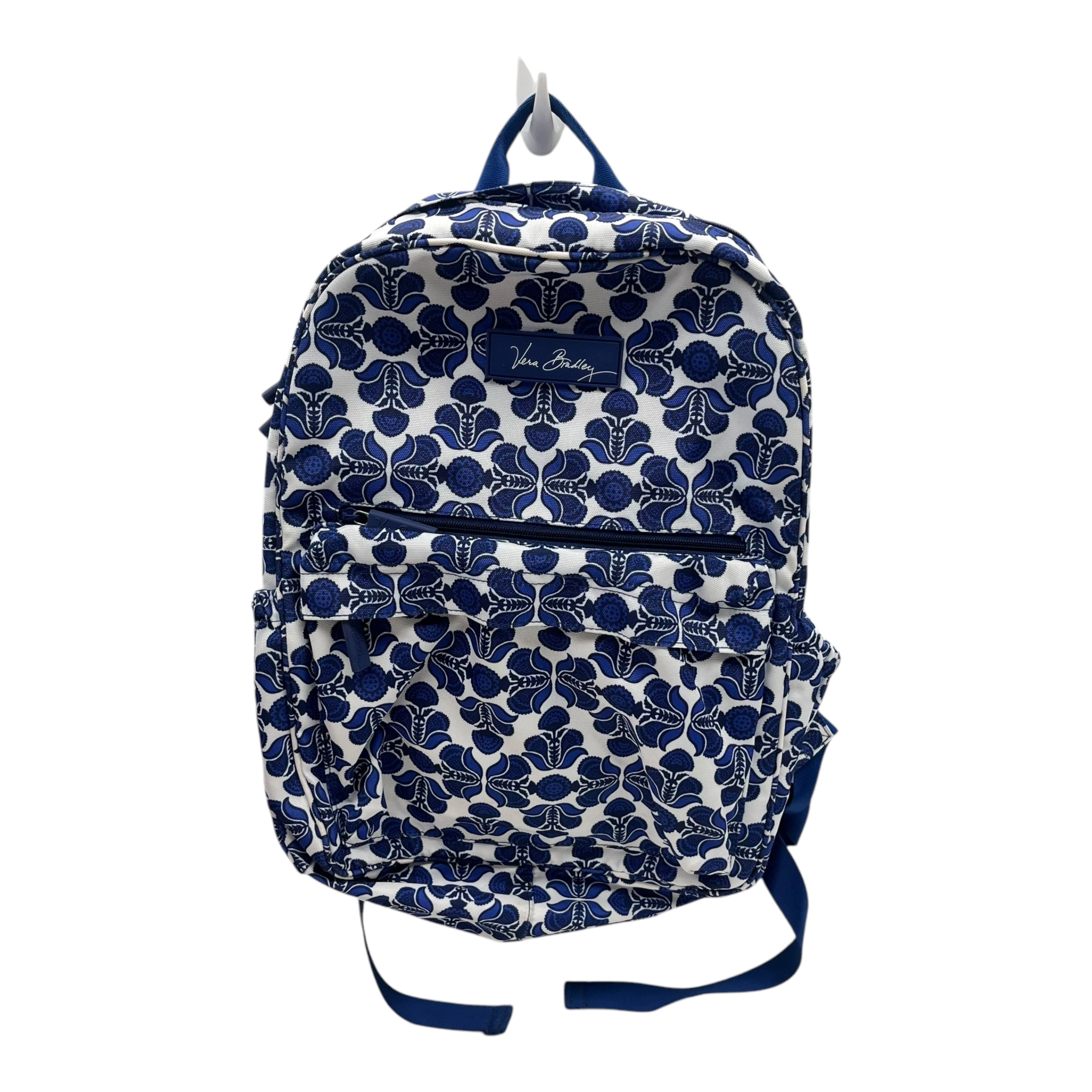 Backpack By Vera Bradley In Blue & White, Size:Medium