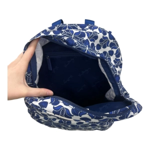 Backpack By Vera Bradley In Blue & White, Size:Medium