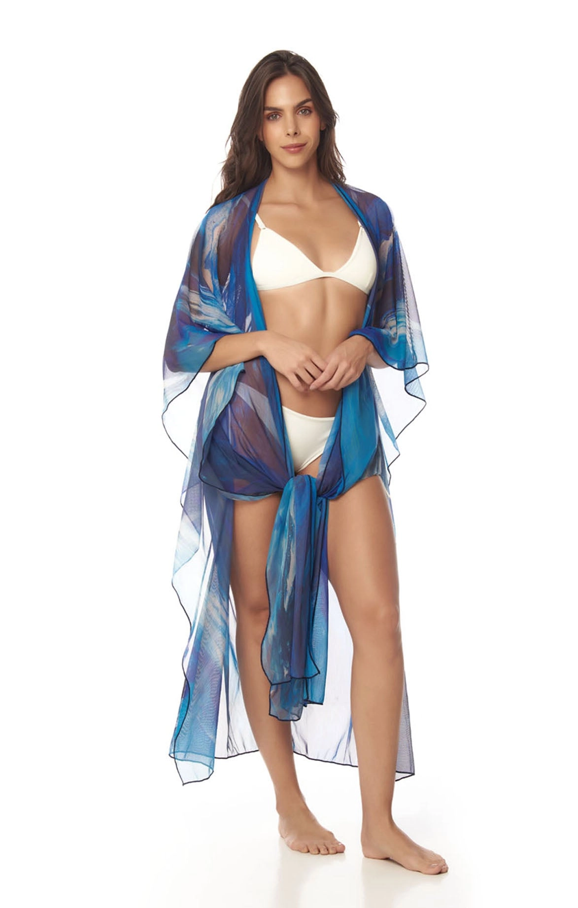 Blue Sky Flowing Kimono