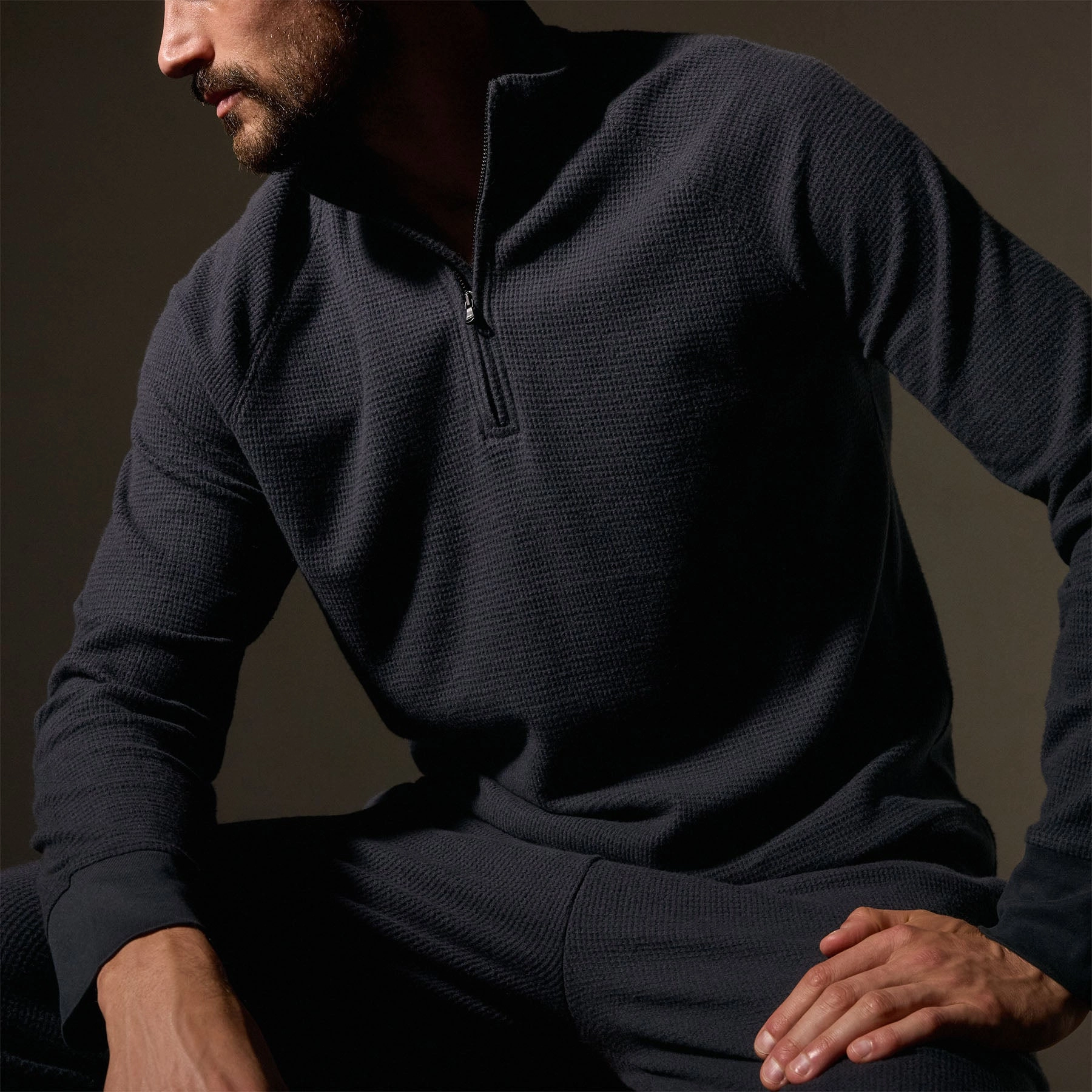 Brushed Thermal Half Zip - Magma