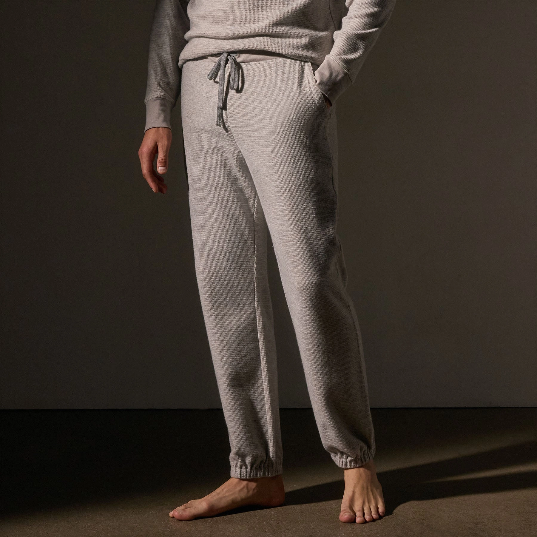 Brushed Thermal Sweat Pant - Heather Grey