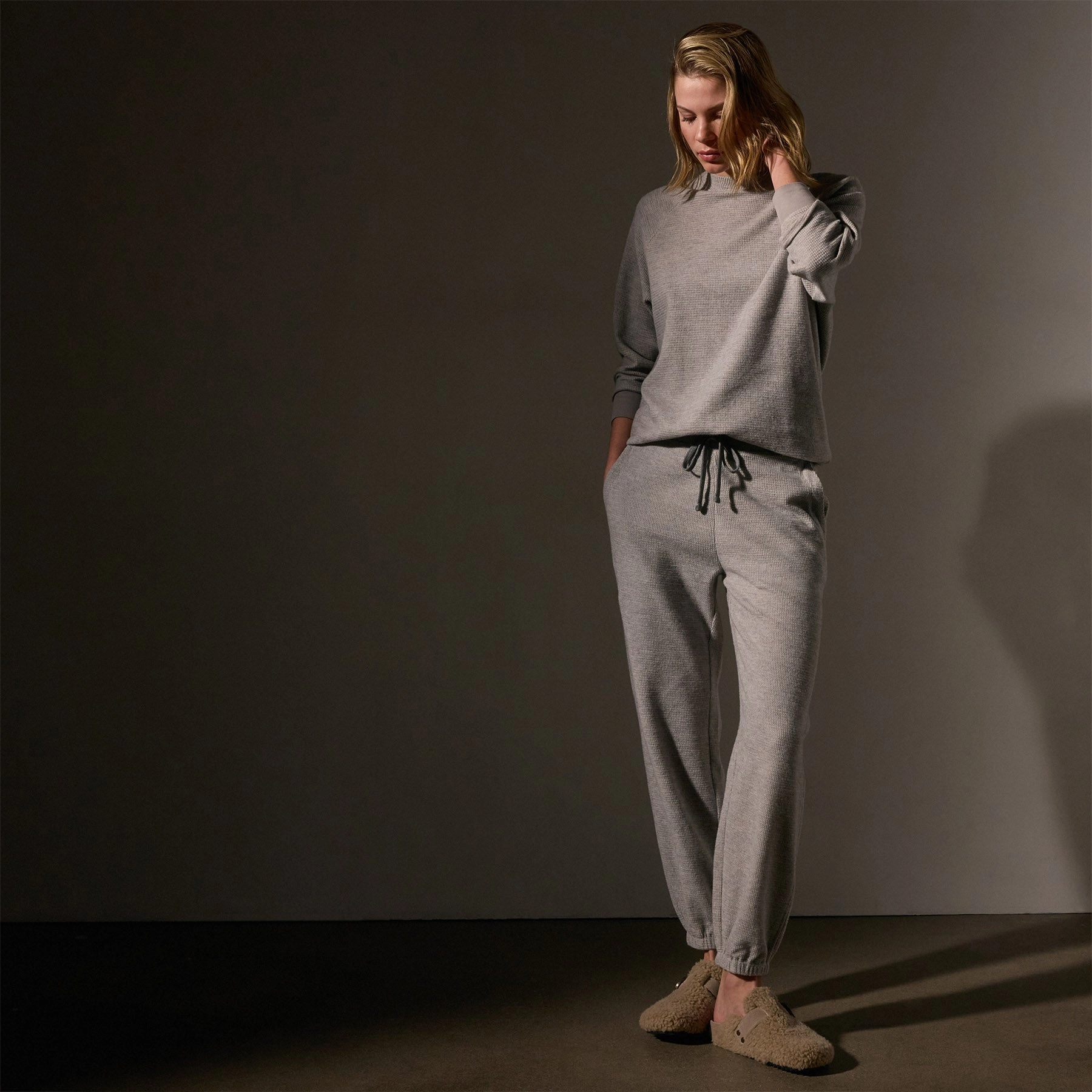 Brushed Thermal Sweat Pant - Heather Grey