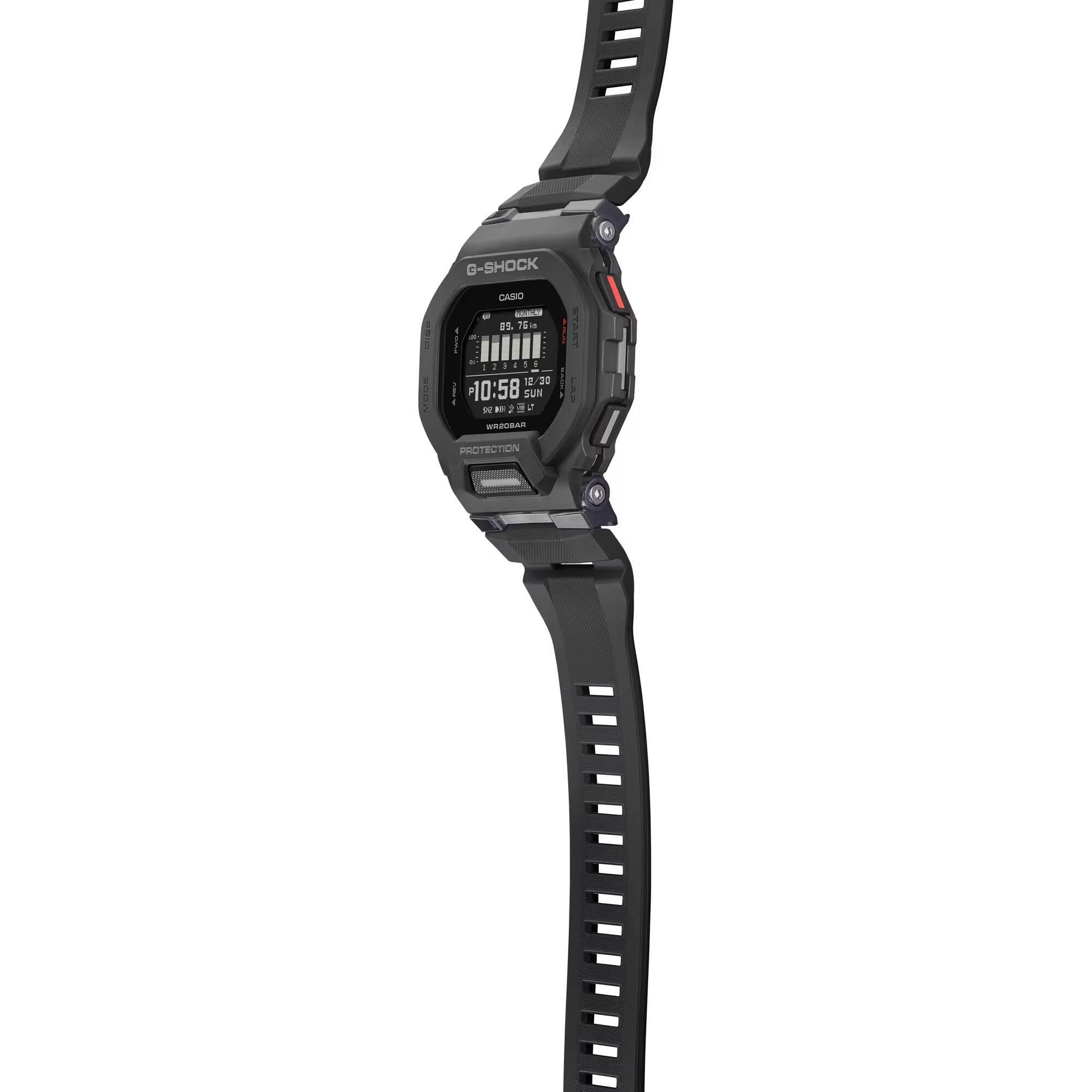 Casio Men's Digital Watch - G-Shock G-Squad 200 Series Black Resin Strap | GBD200-1