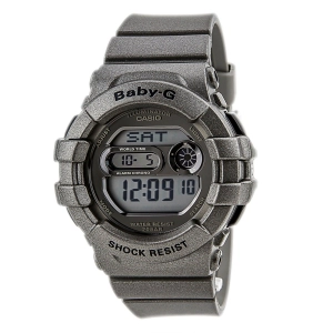 Casio Women's Baby-G Grey LCD Dial Grey Resin Strap World Time Dive Watch | BGD141-8