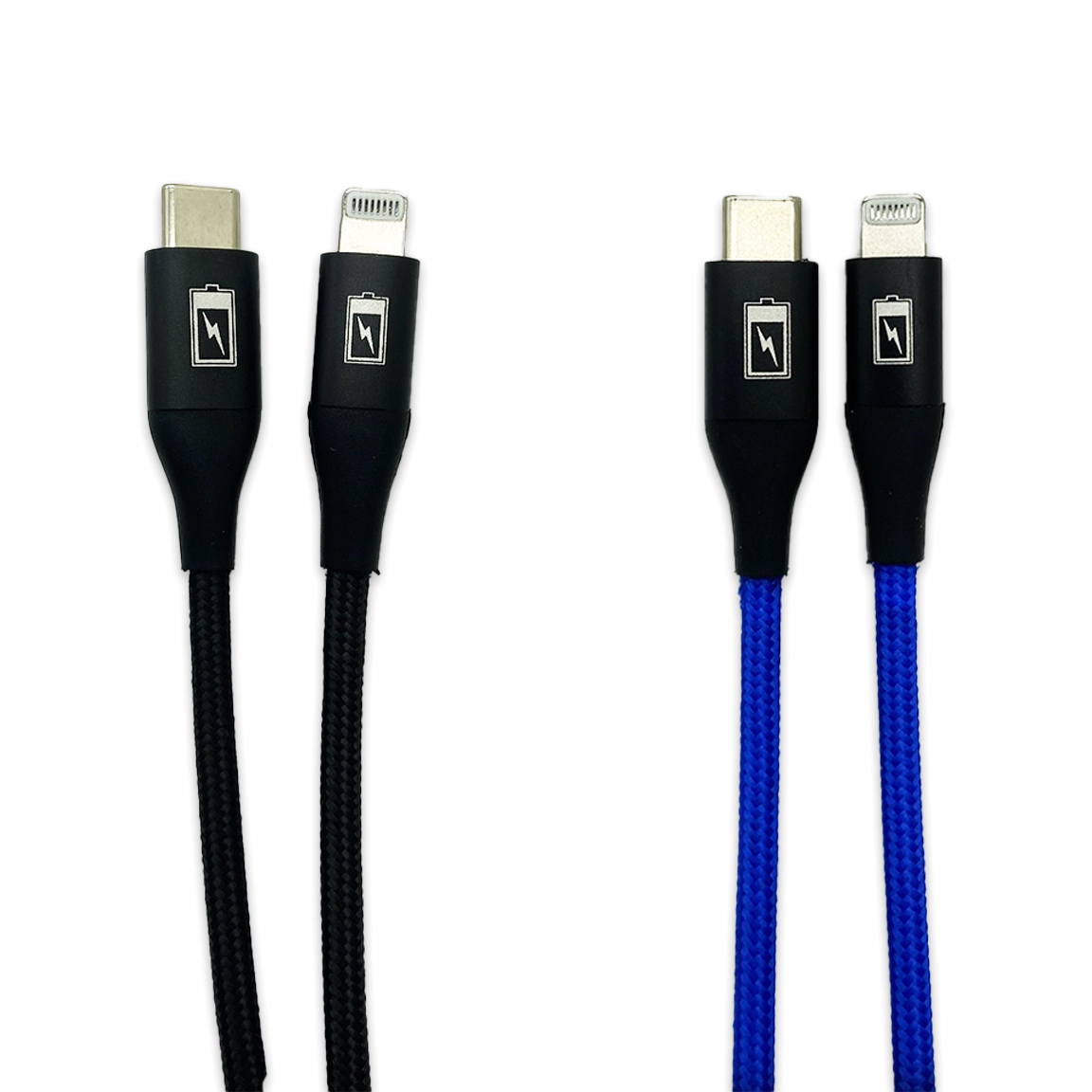 Charging Cable Braided Nylon USB-C to Lightning 6FT 2.4 Amp - 3 Pieces Per Pack 24606