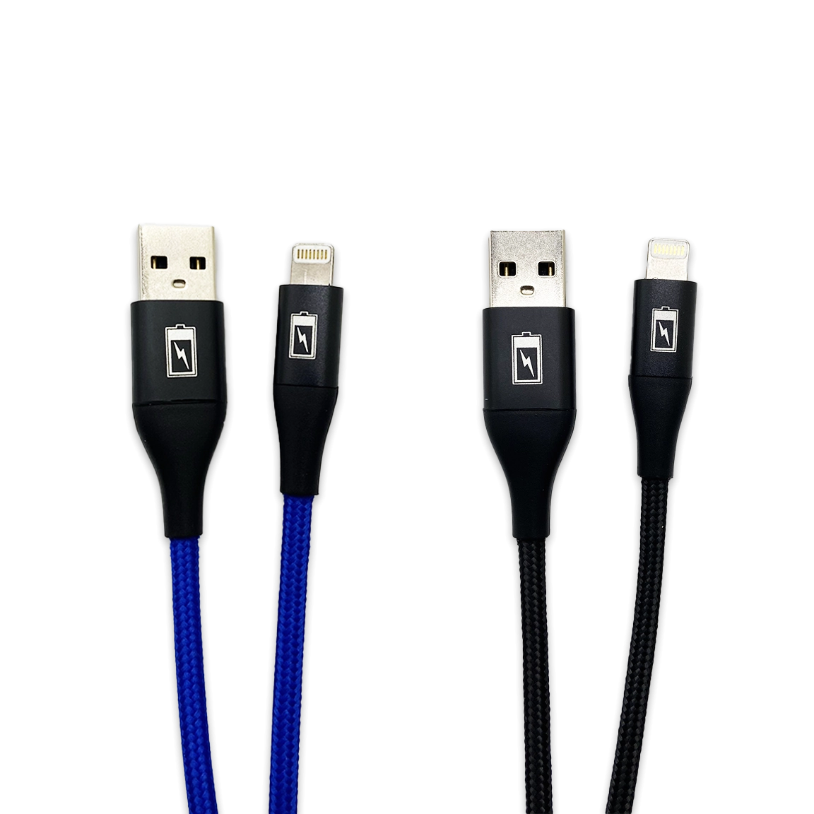 Charging Cable Nylon Braided USB to Lightning 4FT 2.4 Amp - 3 Pieces Per Pack 24603