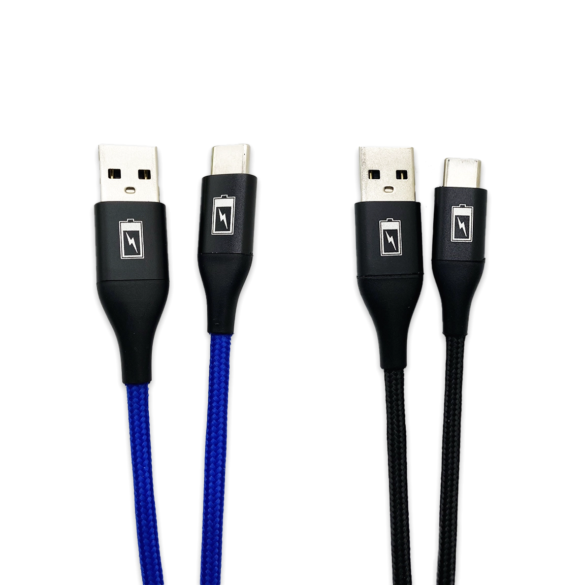 Charging Cable Nylon Braided USB to USB-C 4FT 2.4 Amp - 3 Pieces Per Pack 24616