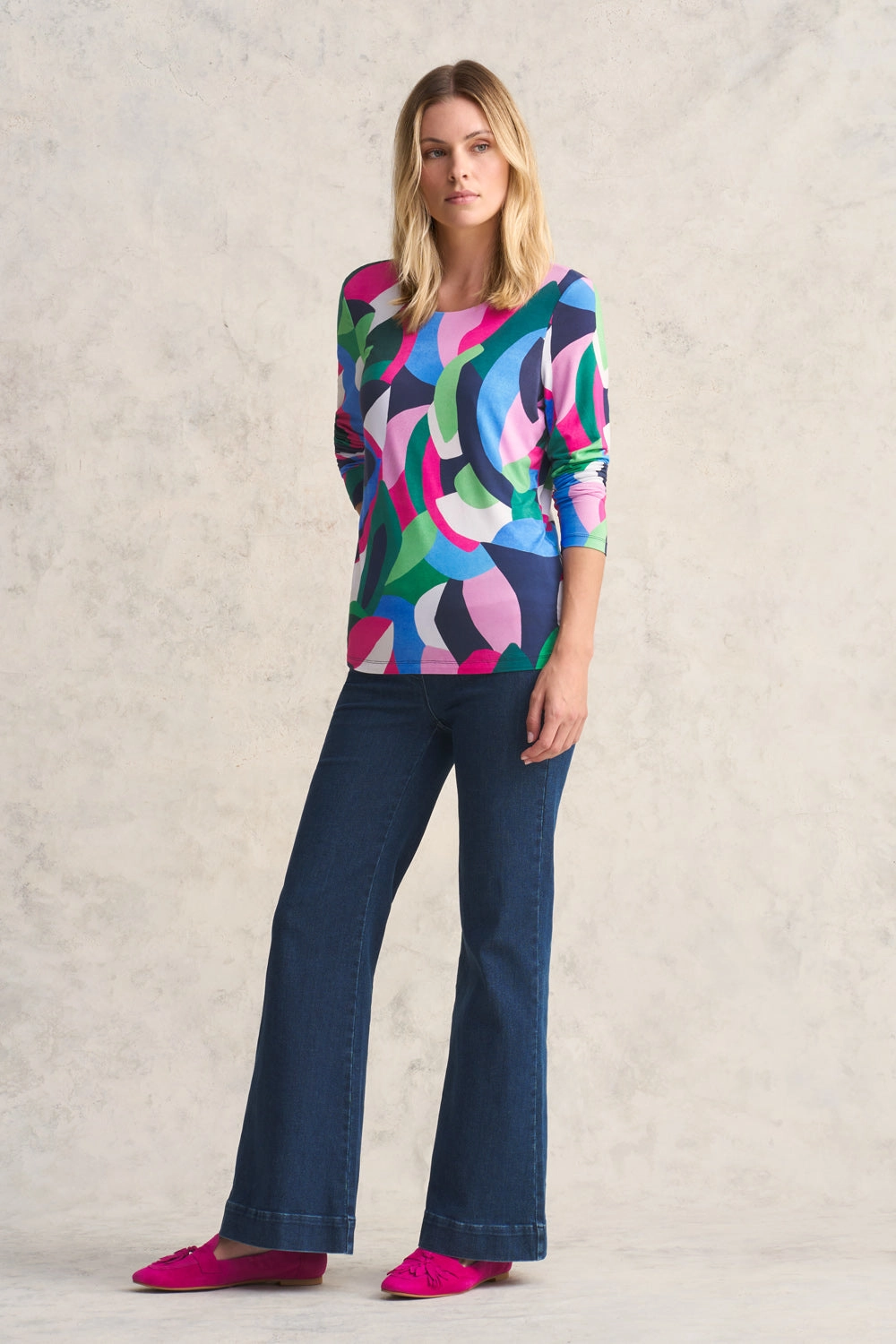 Double Layer Tee - Abstract Print