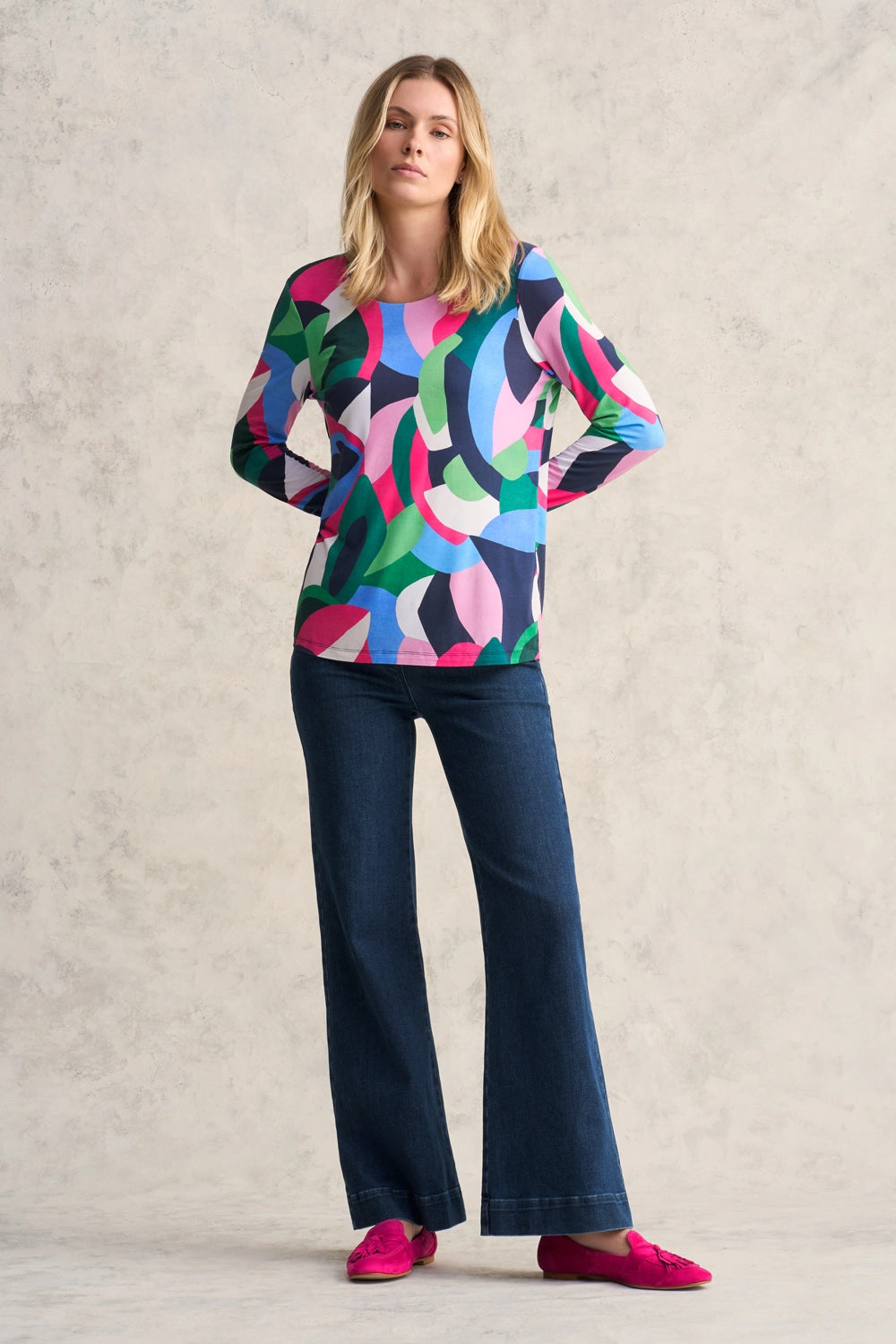 Double Layer Tee - Abstract Print