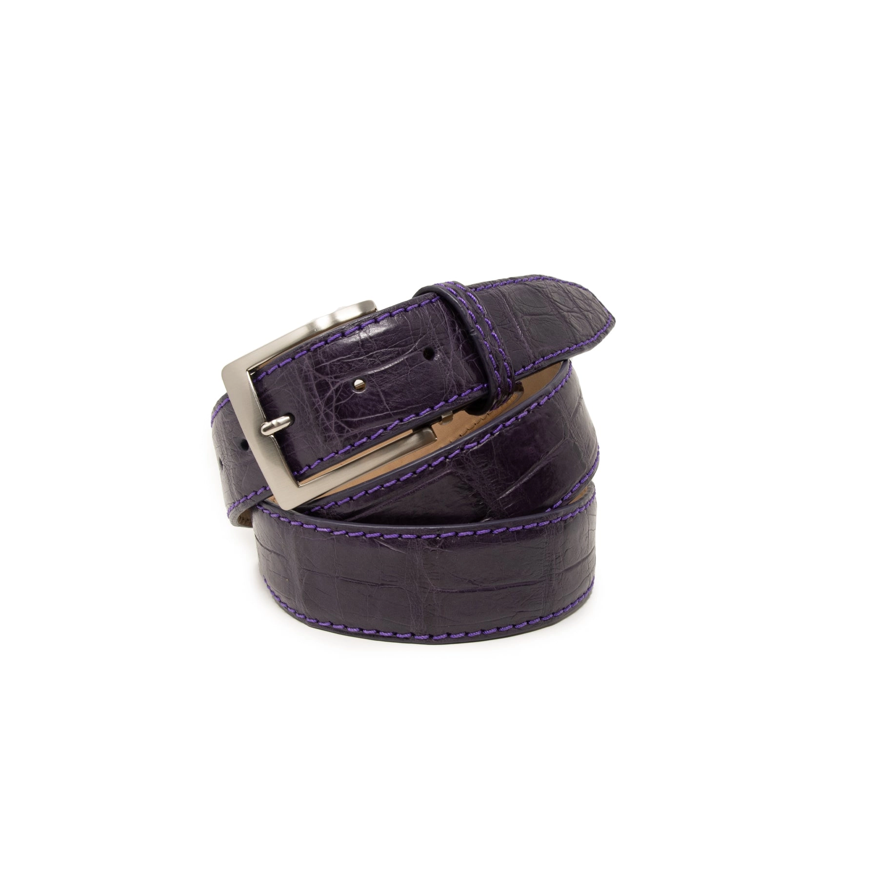Genuine American Matte Alligator - Purple - 40mm