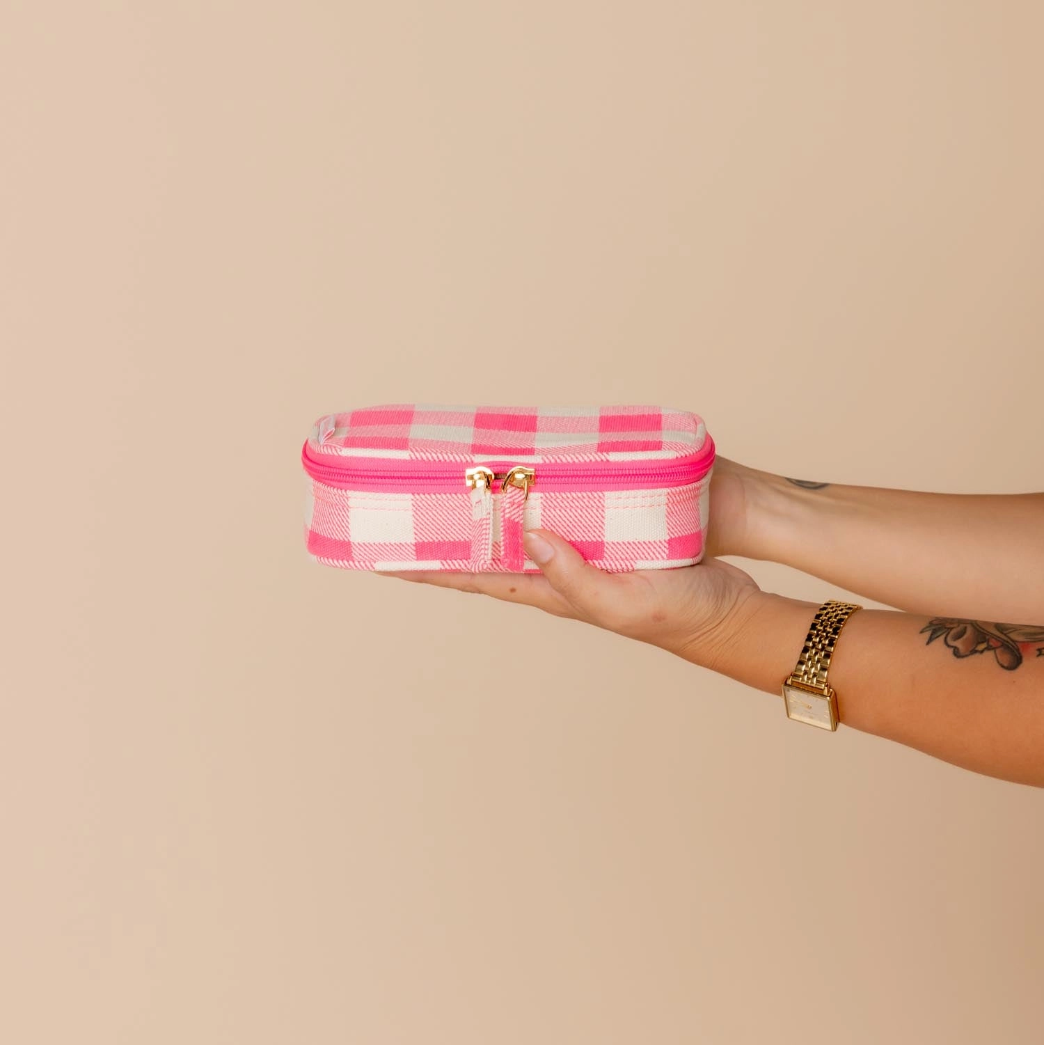 Handy Handle Case -- Neon Pink Gingham