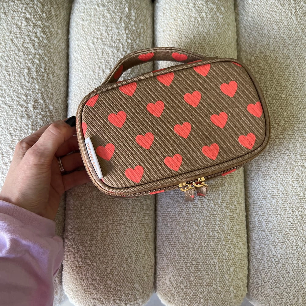 Handy Handle Case -- Orange Hearts