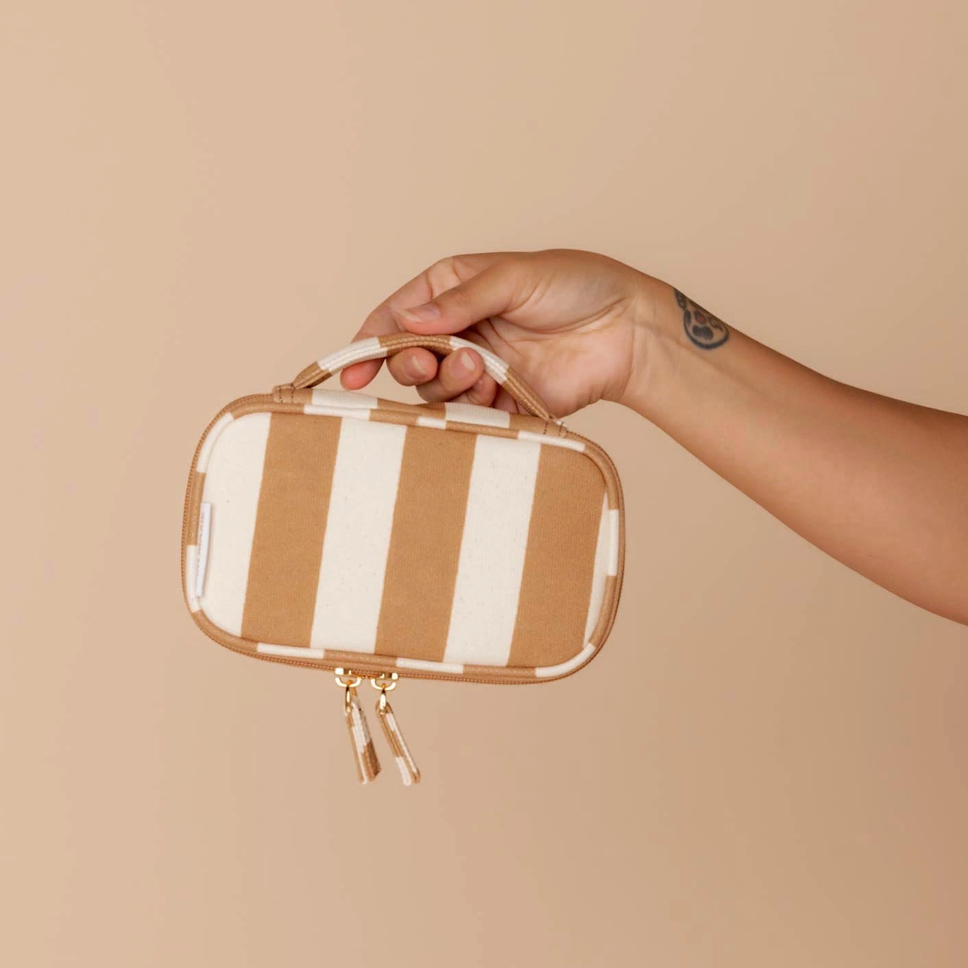 Handy Handle Case -- Tan Stripe