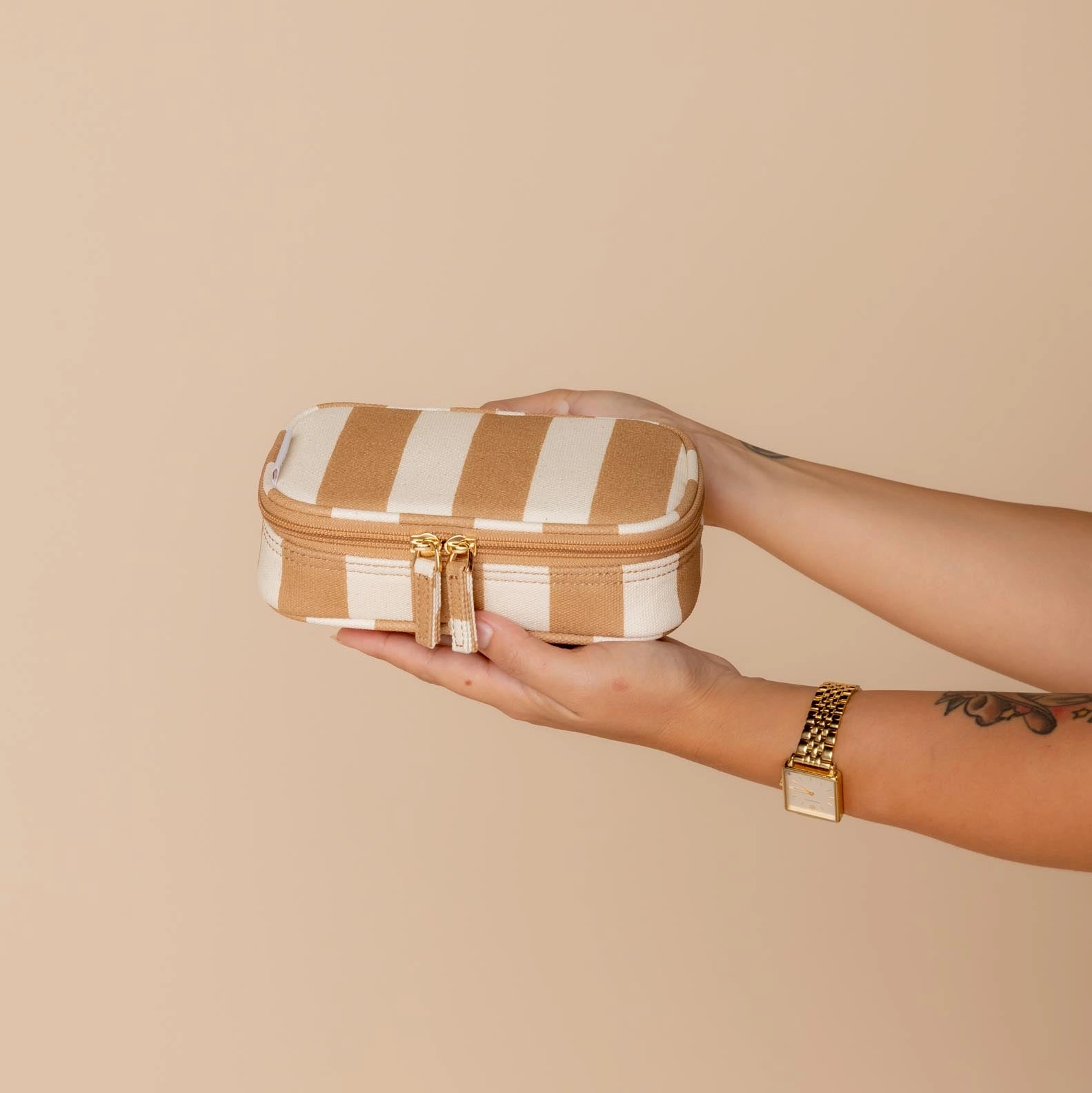 Handy Handle Case -- Tan Stripe