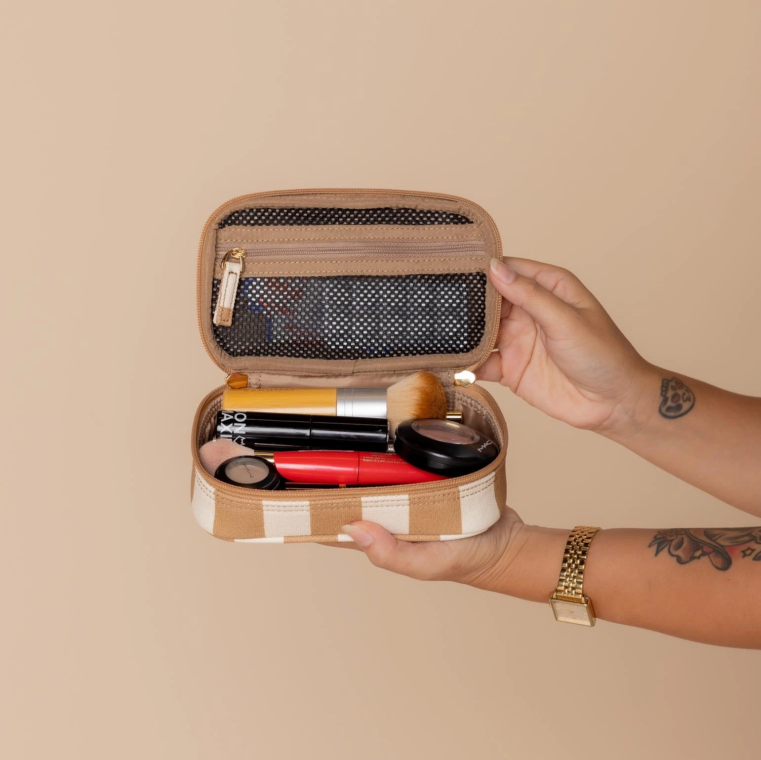 Handy Handle Case -- Tan Stripe