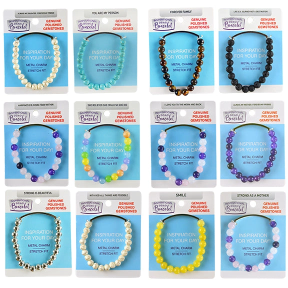 Inspirational Bead Bracelet - 12 Pieces Per Retail Ready Display 26813