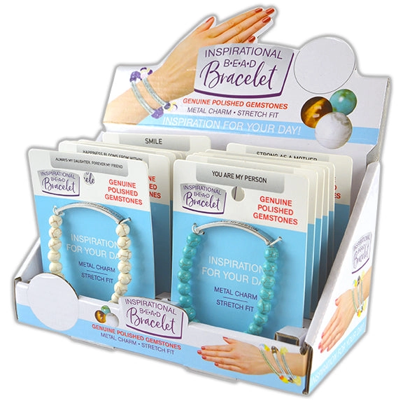 Inspirational Bead Bracelet - 12 Pieces Per Retail Ready Display 26813