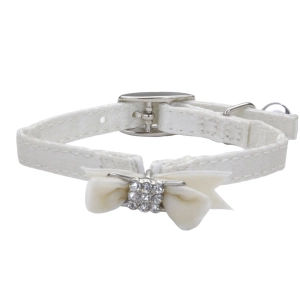 Li'l Pals® Safety Kitten Collar with Bow, White