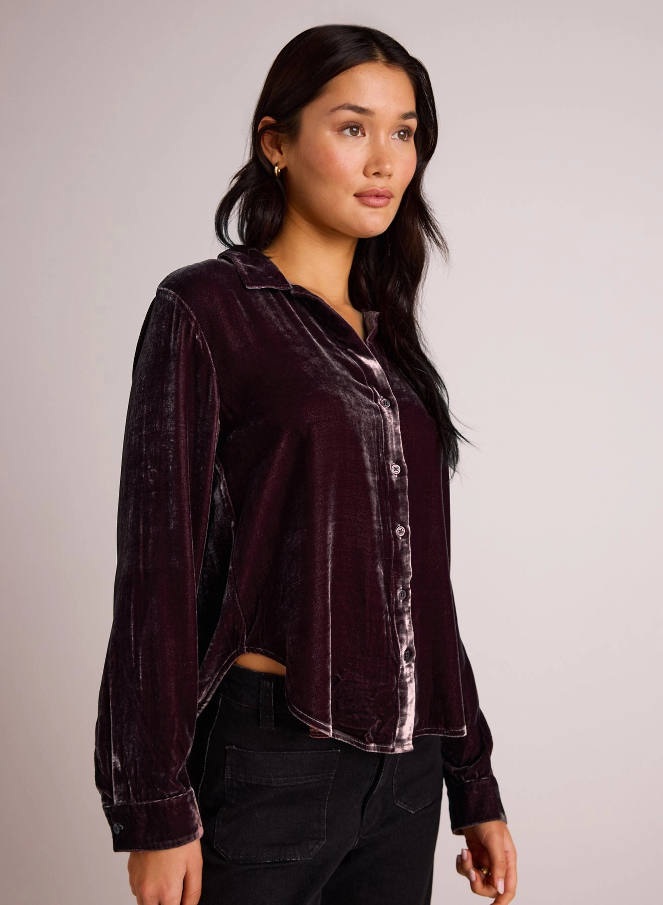 Long Sleeve Clean Shirt - Aubergine