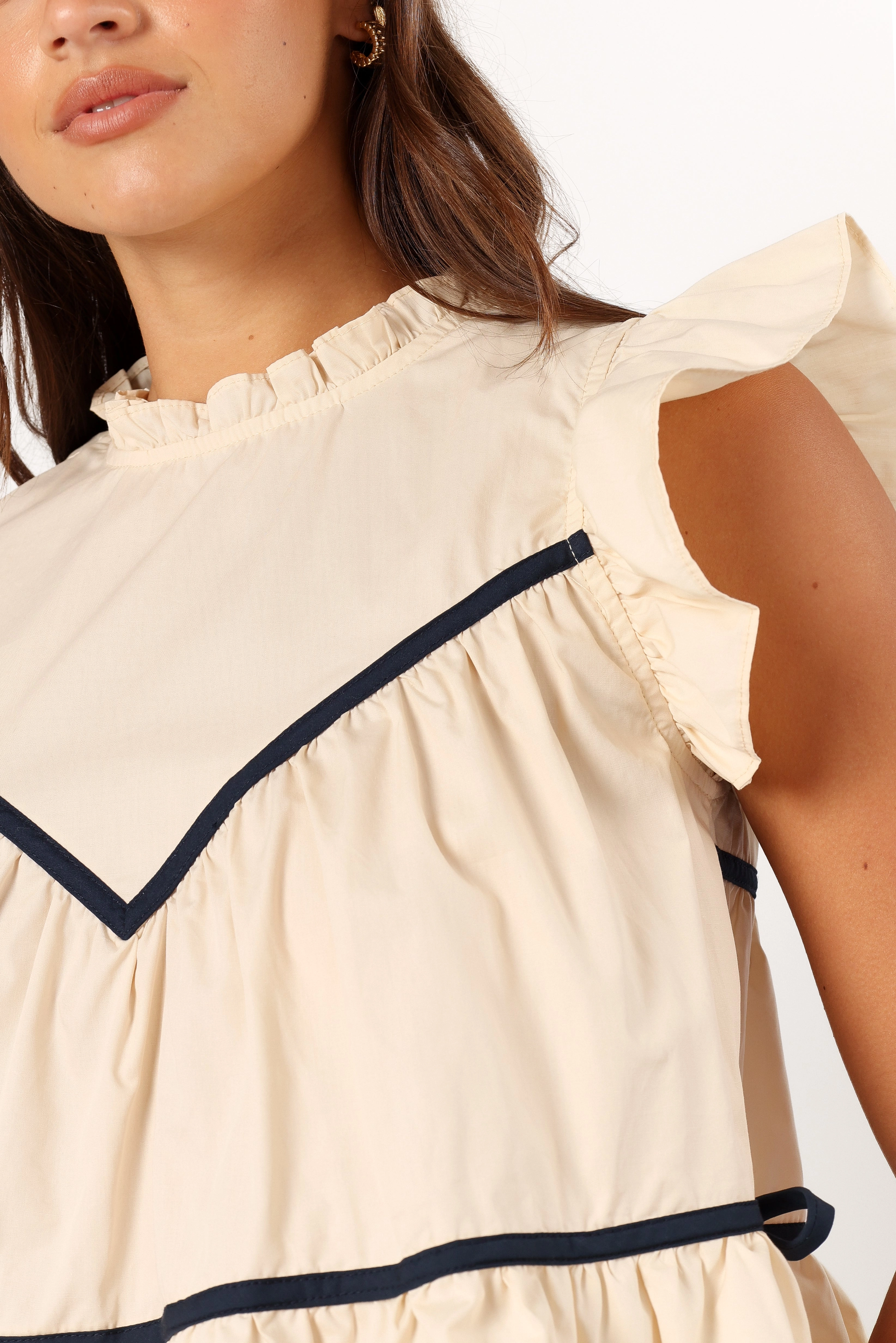 Lynn Ruffle Top - Ivory