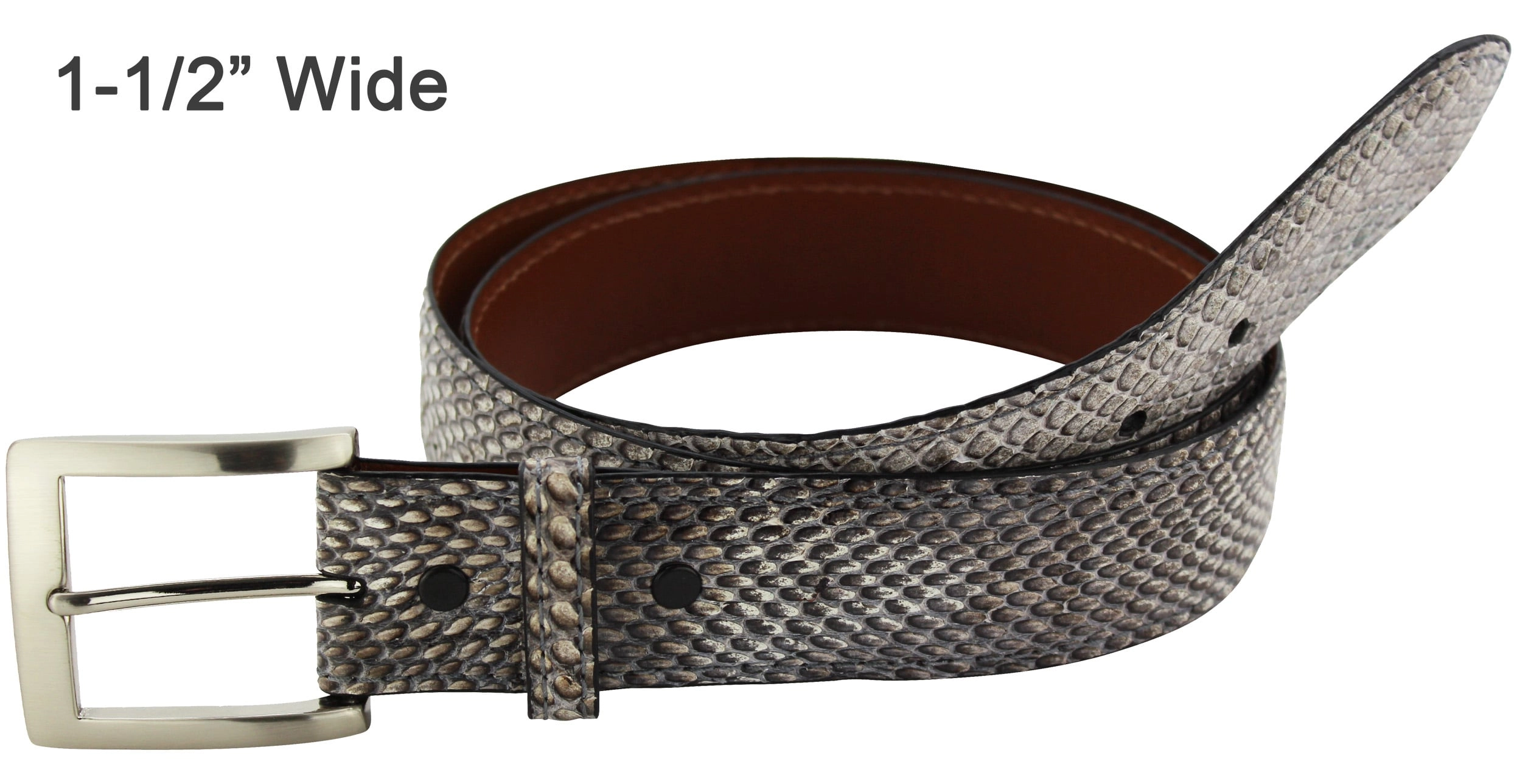 Men's Cobra Snake Skin Designer Full Grain Leather Belt **Made To Order Allow 5 To 6 Weeks To Ship