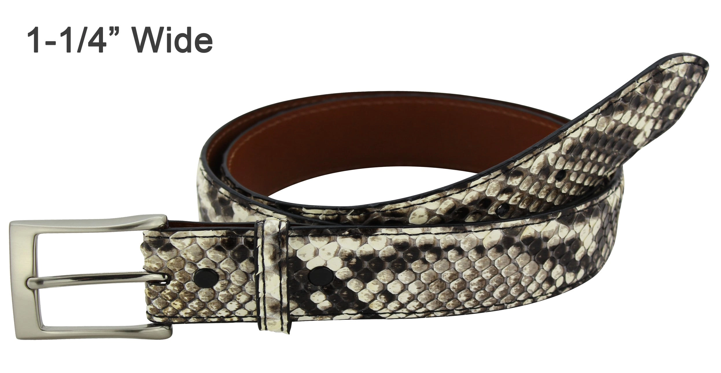 Men's Python Snake Skin Designer Full Grain Leather Belt **Made To Order Allow 5 To 6 Weeks To Ship