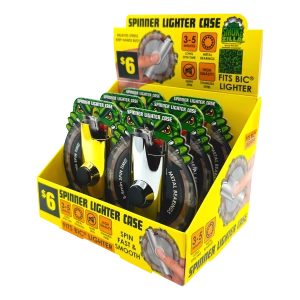 Metal Spinner Lighter Case - 6 Pieces Per Retail Ready Display 41575