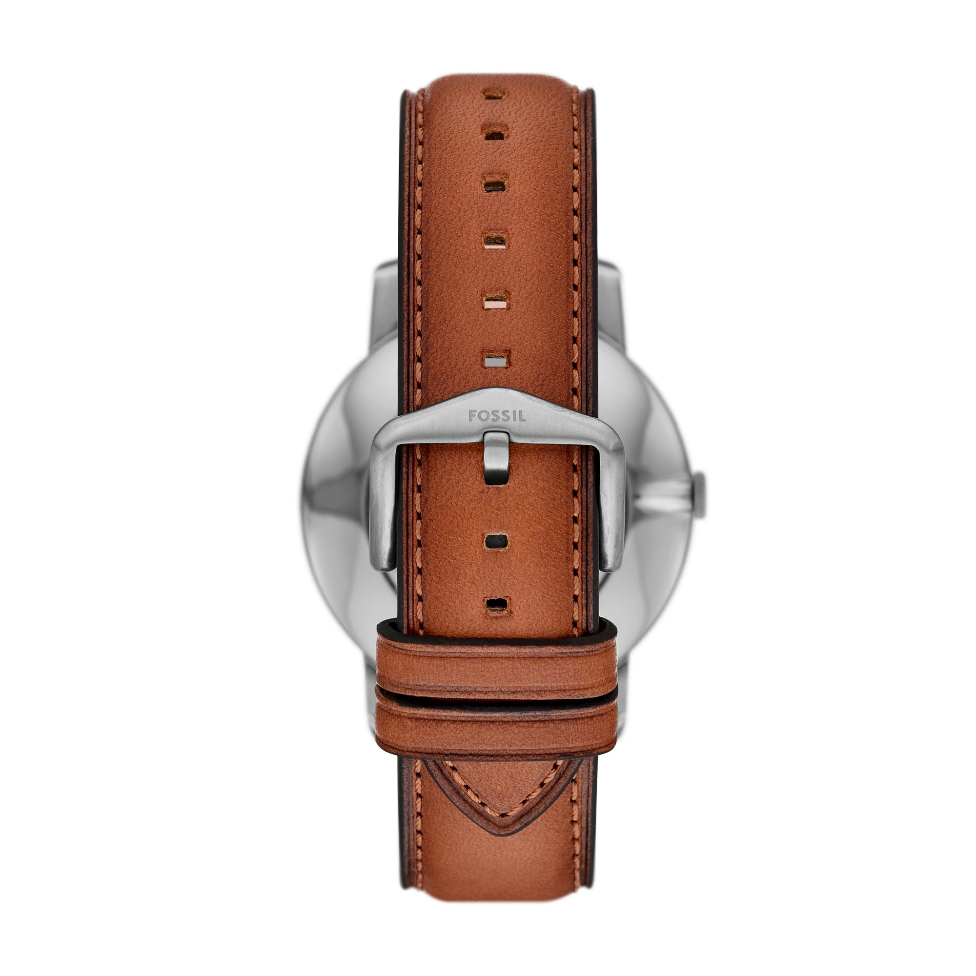 Minimalist Three-Hand Brown Leather Watch