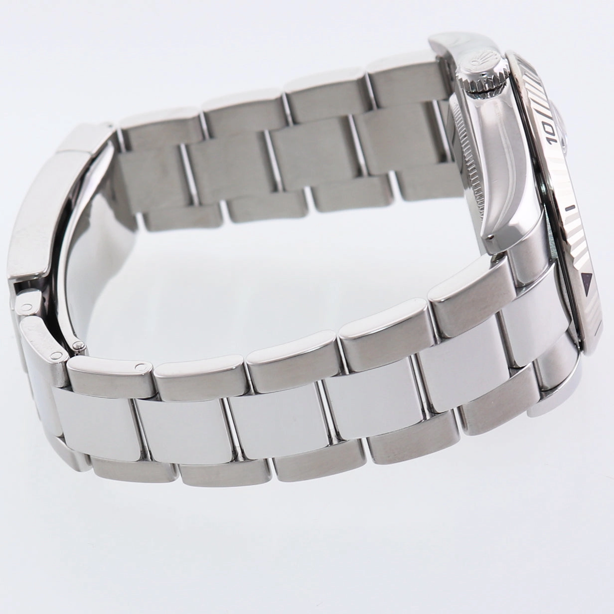 MINT Rolex DateJust Turn-O-Graph 116264 Steel Black White Gold Fluted Watch Box