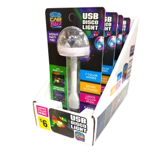 Mood Light Mini USB Disco Ball - 4 Pieces Per Retail Ready Display 41677