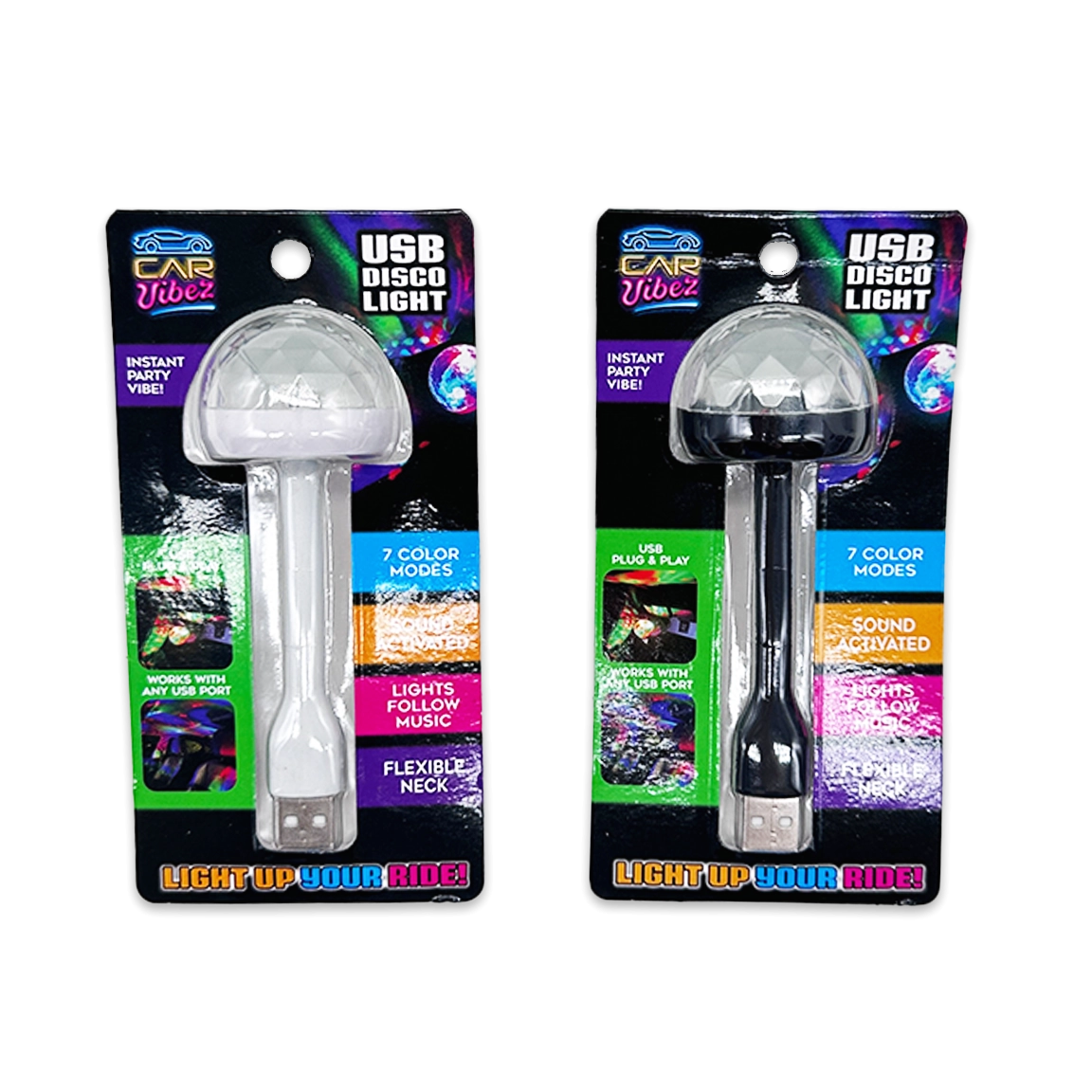 Mood Light Mini USB Disco Ball - 4 Pieces Per Retail Ready Display 41677