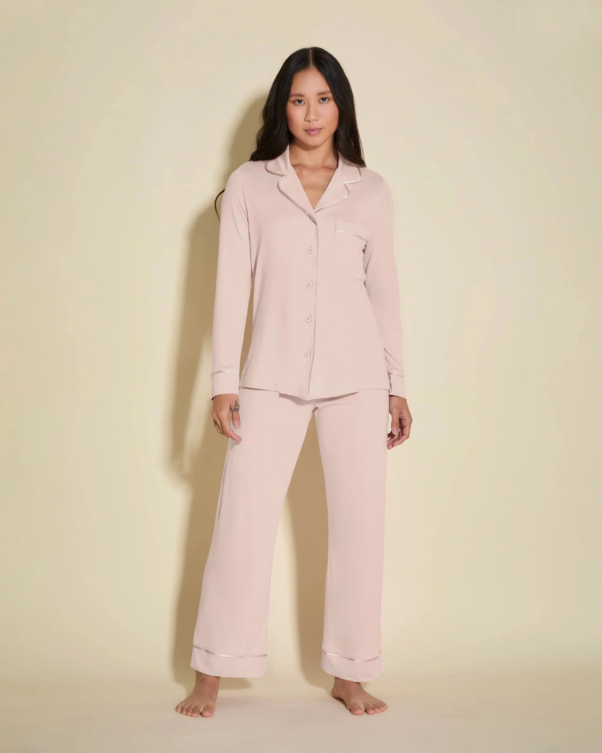 Petite Long Sleeve Top & Pant Pajama Set