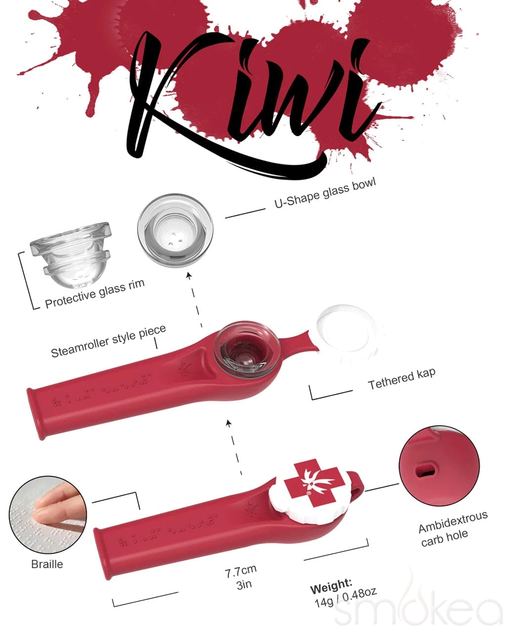 Piecemaker Kiwi Silicone Pocket Pipe