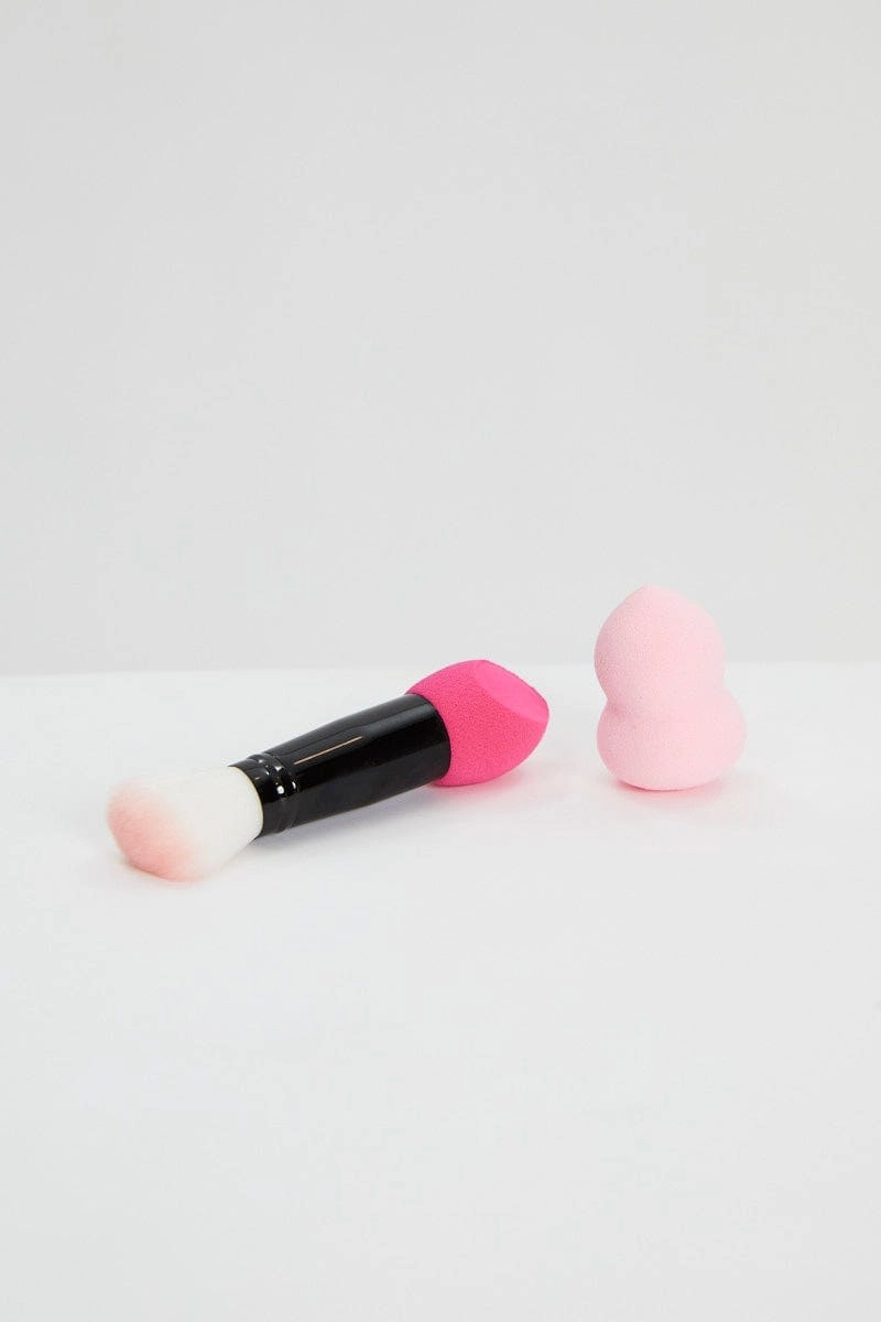 Pink 2 Pack Make Up Sponge Set