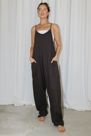 Raelynn Jumpsuit in Washed Black