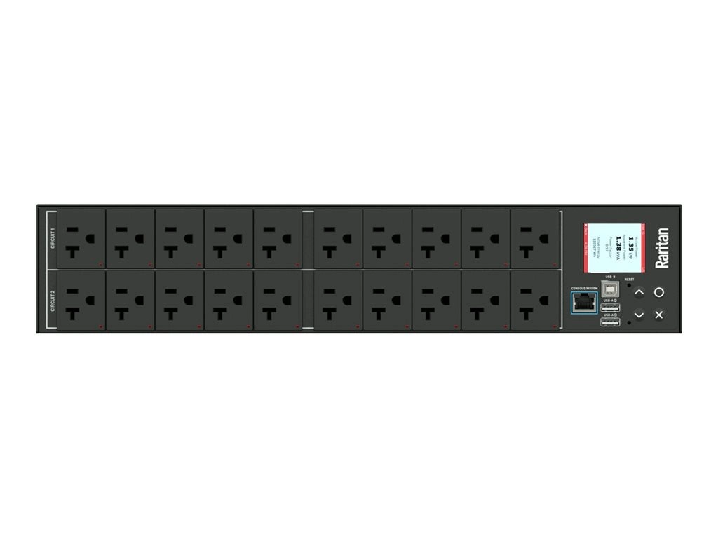 Raritan PX3-5453R-K6 - Power distribution unit (rack-mountable) - AC 120 V - 2900 VA - 1-phase - Ethernet 10/100, RS-232, Ethernet