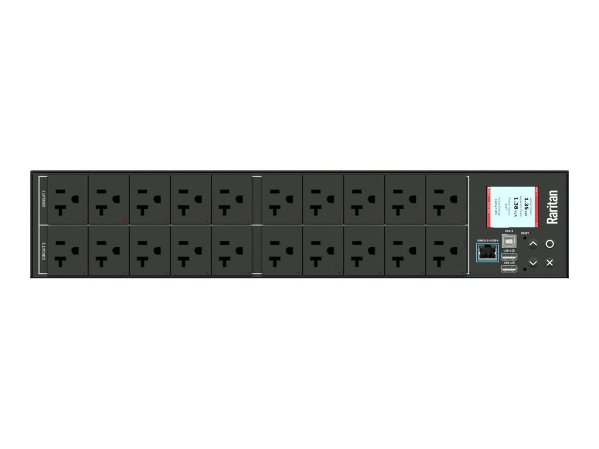 Raritan PX3-5453R-K6 - Power distribution unit (rack-mountable) - AC 120 V - 2900 VA - 1-phase - Ethernet 10/100, RS-232, Ethernet