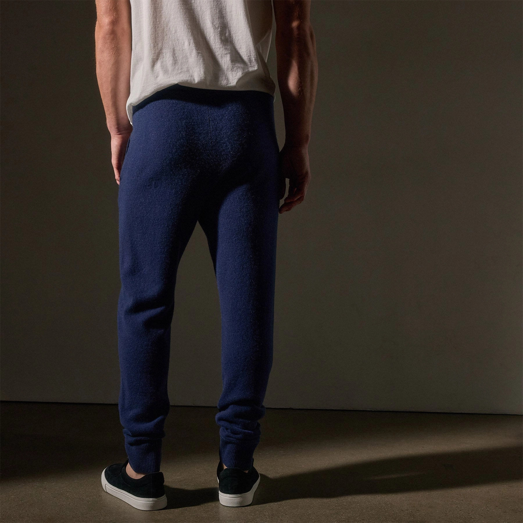 Recycled Cashmere Track Pant with Pockets - Royal Blue