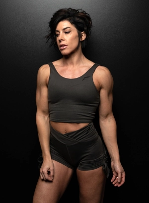RIBBED TANK - CHARCOAL
