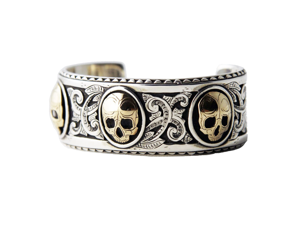 Richard Stump Gold Skull Cuff Bracelet 1.0