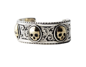 Richard Stump Gold Skull Cuff Bracelet 1.0
